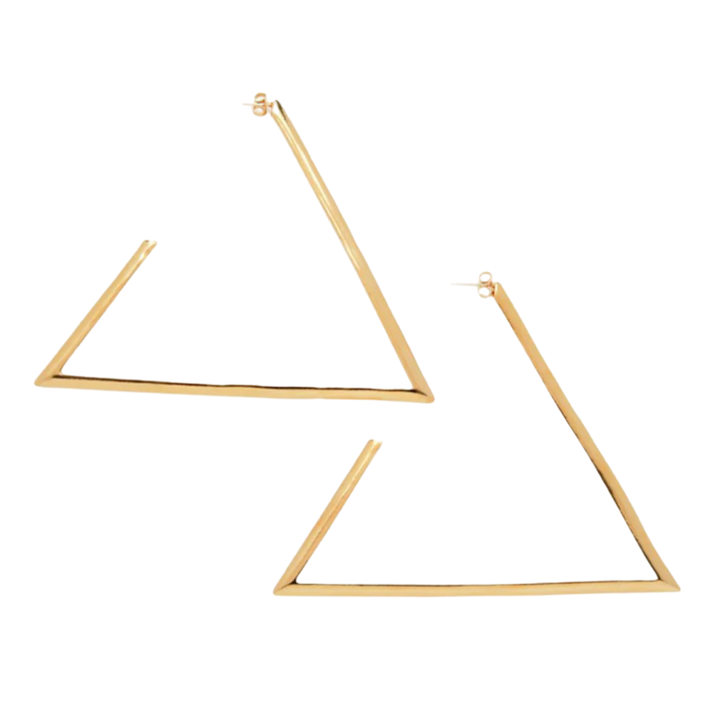 The Big Triangle Hoops Gold