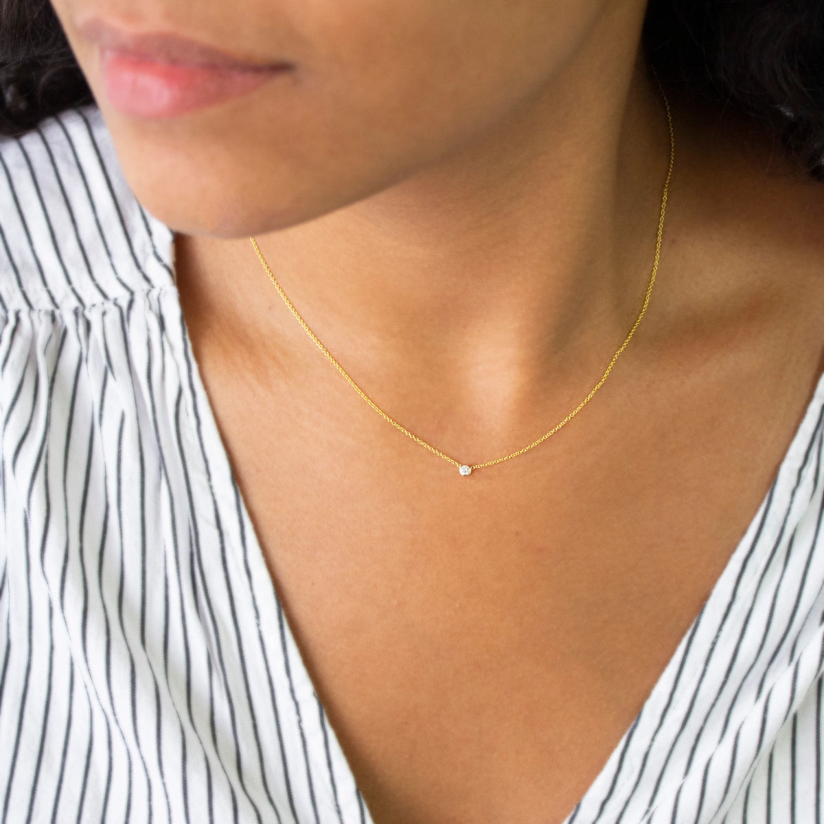 Women Layered Daimond Necklace With Earings