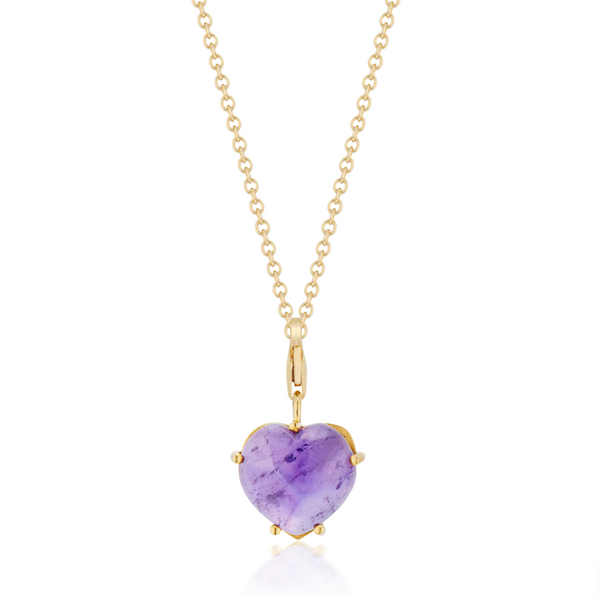MAYU　ハートチャーム　mini アメジスト Mini Heart Amethyst – TJE