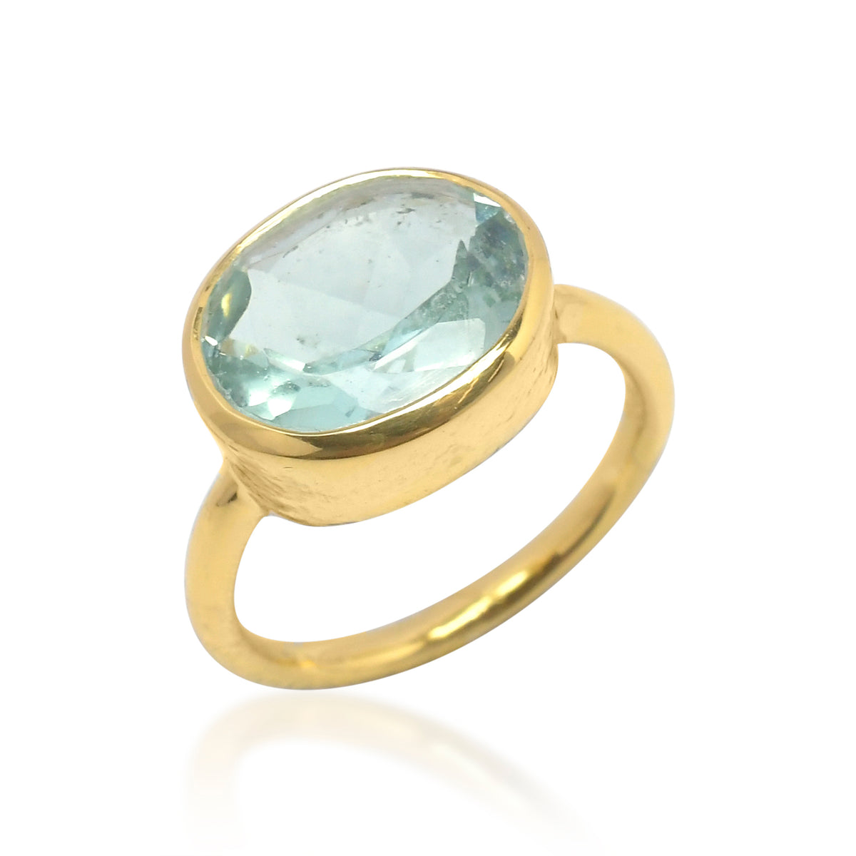 Oval Chunky Ring Light Blue – TJE