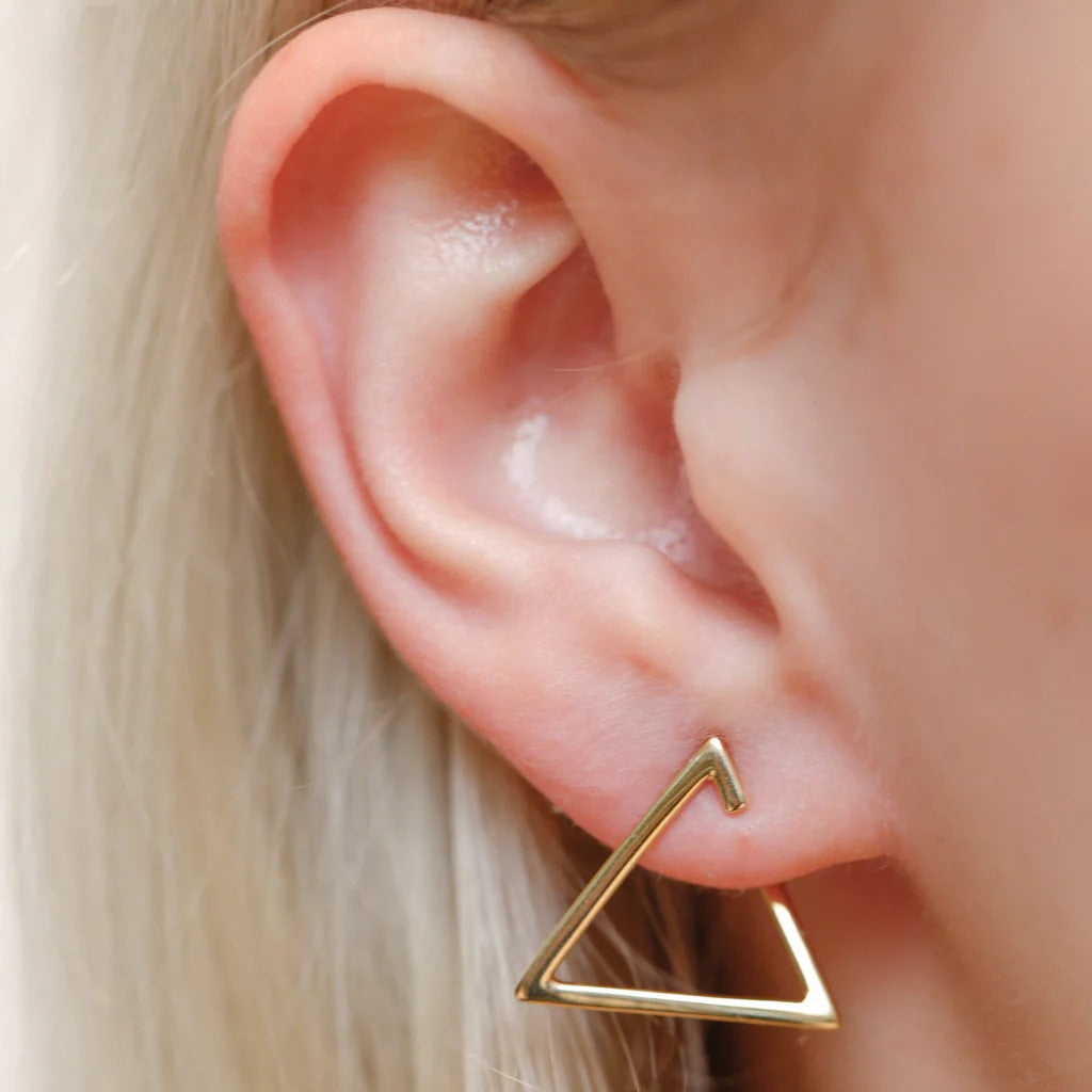 Small Triangle Hoops | The Jewelry Edit – TJE