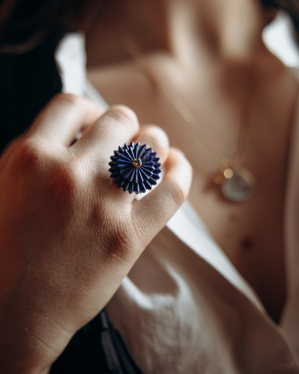 Summer Snow Ring in Lapis – TJE