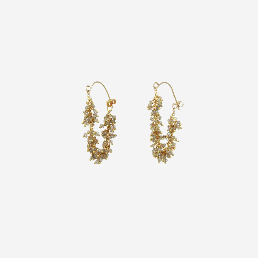 Gemstones Fringe Hoop Earrings | The Jewelry Edit