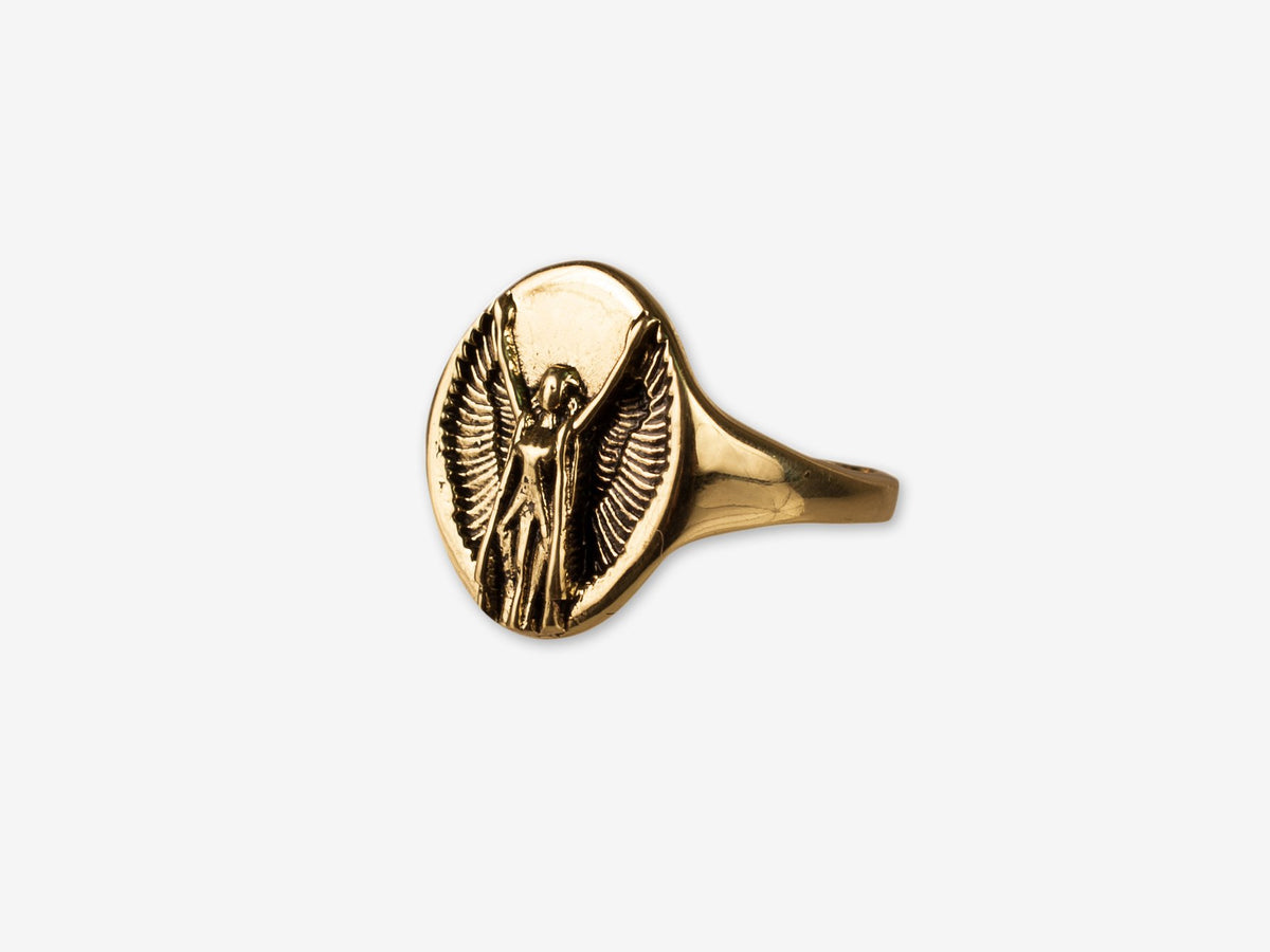Zodiac Brass Signet Ring | The Jewelry Edit