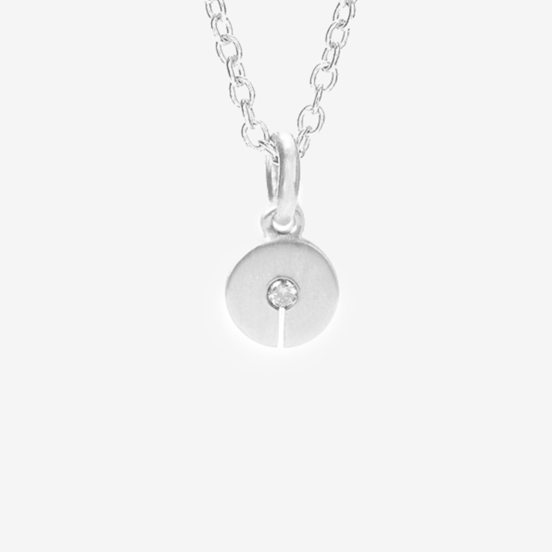 Dan-Yell Sapera Diamond Charm Holder Necklace Silver Silver